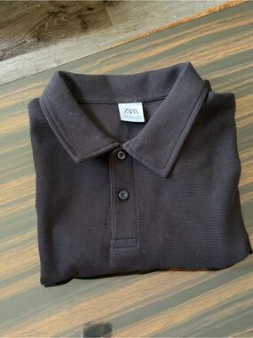 Zara Men’s Black Polo Shirt